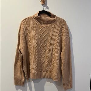 Loft Mock Neck Cable Knit Sweater